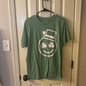 Green Kids Shirt with Smiley Design